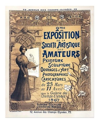 Vintage Französisches Ausstellungsposter Wandkunstdruck Premium Qualität