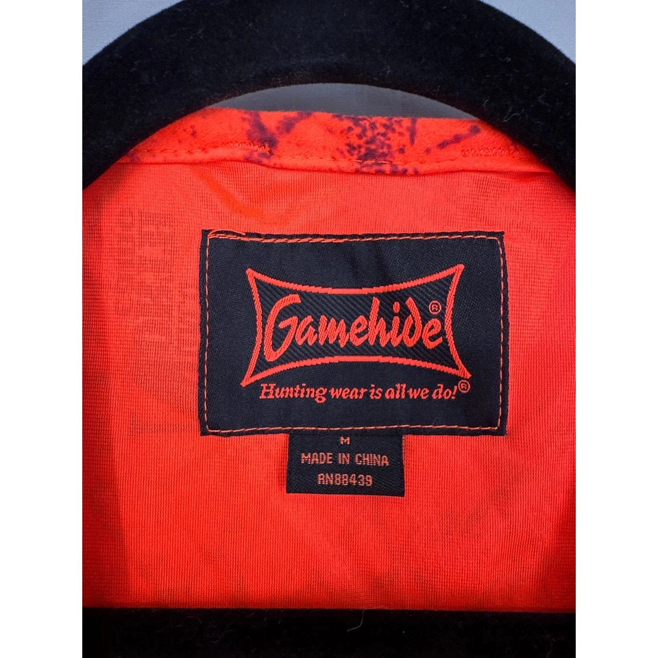 GameHide Hunting Vest Medium Blaze Orange Naked North Camo Padded Zip Up Pouch - Image 2 of 4