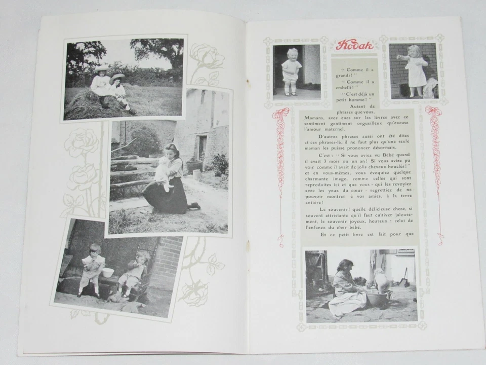 04F59 RARE ANCIEN CATALOGUE APPAREIL PHOTO KODAK " LE LIVRE DE BEBE " 1910/ 1920 - Photo 3/4