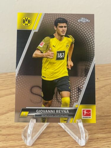 Giovanni Reyna 2021-22 Topps Bundesliga Chrome 29 UCL UCC Dortmund BVB USMT USA