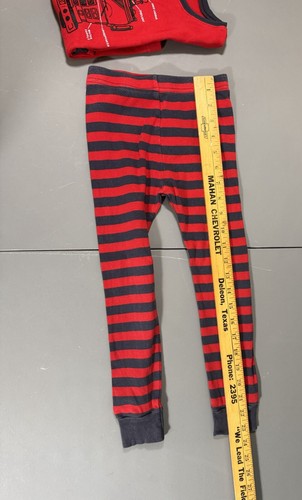 Old Navy Boys 2-piece Red Pajamas - 5T-Firetruck. Blue Red Striped Pants - Picture 12 of 20
