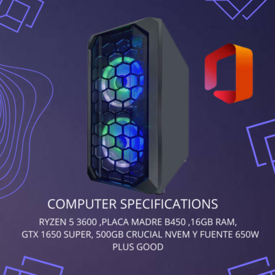 PC GAMER RYZEN 5 3600, RAM 16GB, GTX 1650 SUPER, 500GB SSD | eBay