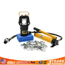 20 Ton Hydraulic Wire Crimper Crimping Tool Cable Line Lug Terminal Pliers &Pump