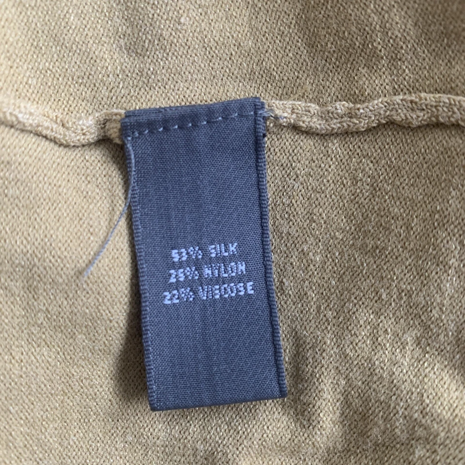 Suéter deportivo Josephine Chaus sin mangas para mujer sin mangas color tostado mezcla de seda talla M Foto 4 de 4