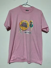 Screen Stars Best Women Size M Pink Celebrate Jesus Graphic Short Sleeve Shirt