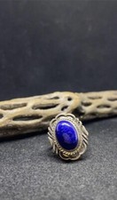 Handmade Native American Navajo lapis lazuli sterling silver ring size 8