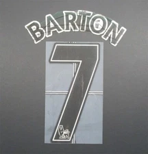 2007 - 2013 OFFICIAL SPORTING ID LEXTRA BARTON 7 PLAYER SIZE BLACK NAMESET