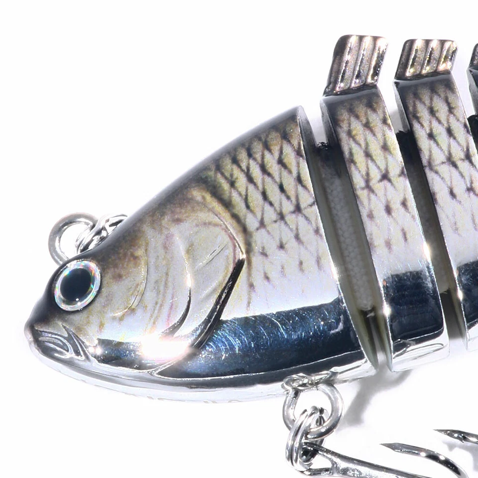 6Couleur 10CM 24G Leurre Poisson Nageur Swimbait Pêche Articulé Carnassier6# - Photo 4/4