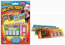 5 PHONY FAKE SCRATCH OFF ALL WINNING LOTTERY TICKETS GAG GIFT JOKE PRANK WINNER