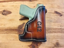 Fits Glock 42 Leather Suede Lined Pocket Holster