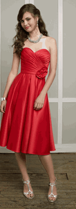 MORI-LEE-10-Dress-Red-FULL-CIRCLE-SKIRT-Prom-Bridesmaid-Formal-Dance-NEW
