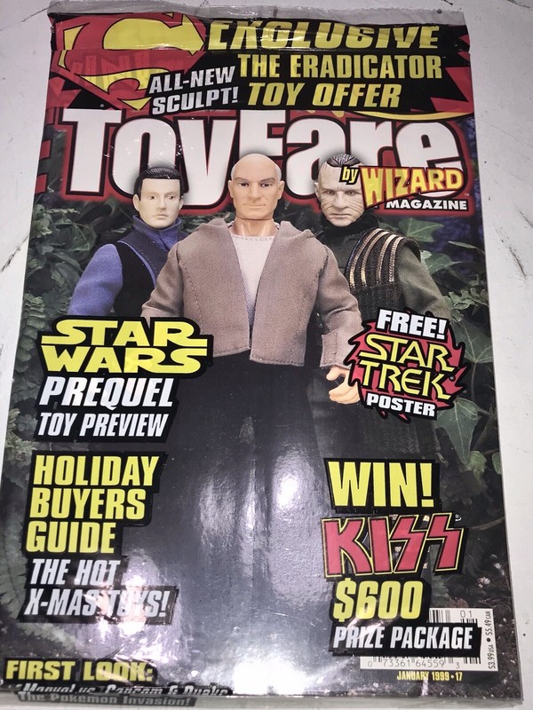 Toyfare Magazine #17 January 1999 Captain Jean-Luc Picard Cover Sealed W/Poster