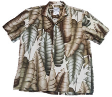 Paradise Style Hawaiian Shirt Mens Large Gree...