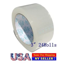 24 ROLLS 3" x 330' CLEAR PACKING PACKAGING TAPE 110 YARDS LIMITED TIME OFFER !!