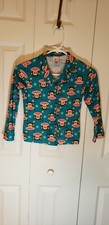 Girl's Paul Frank Pajama Top Turquoise Blue Sz Small