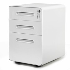 Devaise File Cabinet 3 Drawer Legal Letter Size Slim Vertical White Pcminiwh58 For Sale Online Ebay