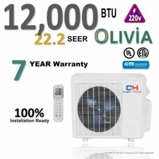 Cooper & Hunter 12000 BTU Mini Split Air Conditioner Heat Pump 22.2 Seer 220v