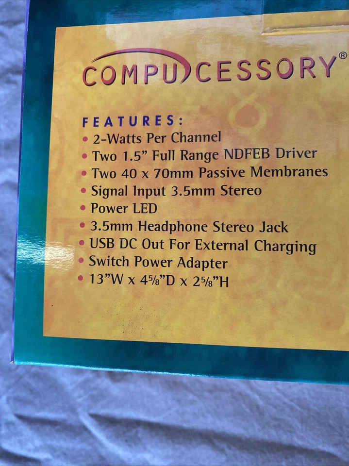 Compucessory Universal Tablet Sound System, 4-Watt, Black New  - Image 3 of 4