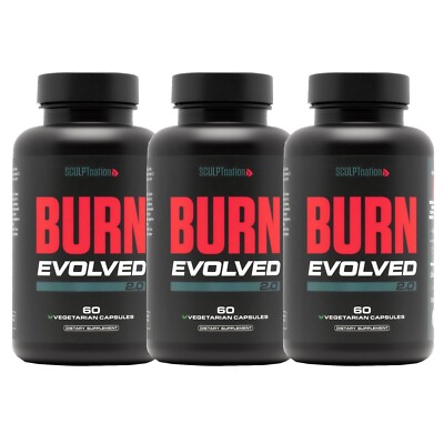3 Pack Sculpt Nation by V Shred Burn Thermogenic Fat Burner for Men & Women