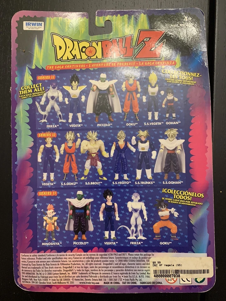 Figura de acción de colección Dragonball Z Vegeta signo por el actor de voz Christopher Sabat Foto 2 de 2