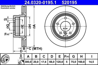 Brake discs BMW 1 (E81) 118 d 24.0320-0195.1 (1 piece)