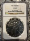 🔥🔥1989 American Eagle NGC MS69 Brown Label Beautiful Coin Encapsulated