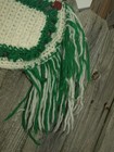 St. Patrick's Day Green/White Unisex  Hand Crochet Scarf Mantel Taiwan 7" x 72" — photo 5