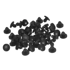 50Pcs Silicone Plugs Rubber Round Hole Plugs for 3.5mm Hole Black