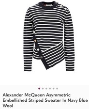 Alexander McQueen Asymmetrical Stripe Sweater
