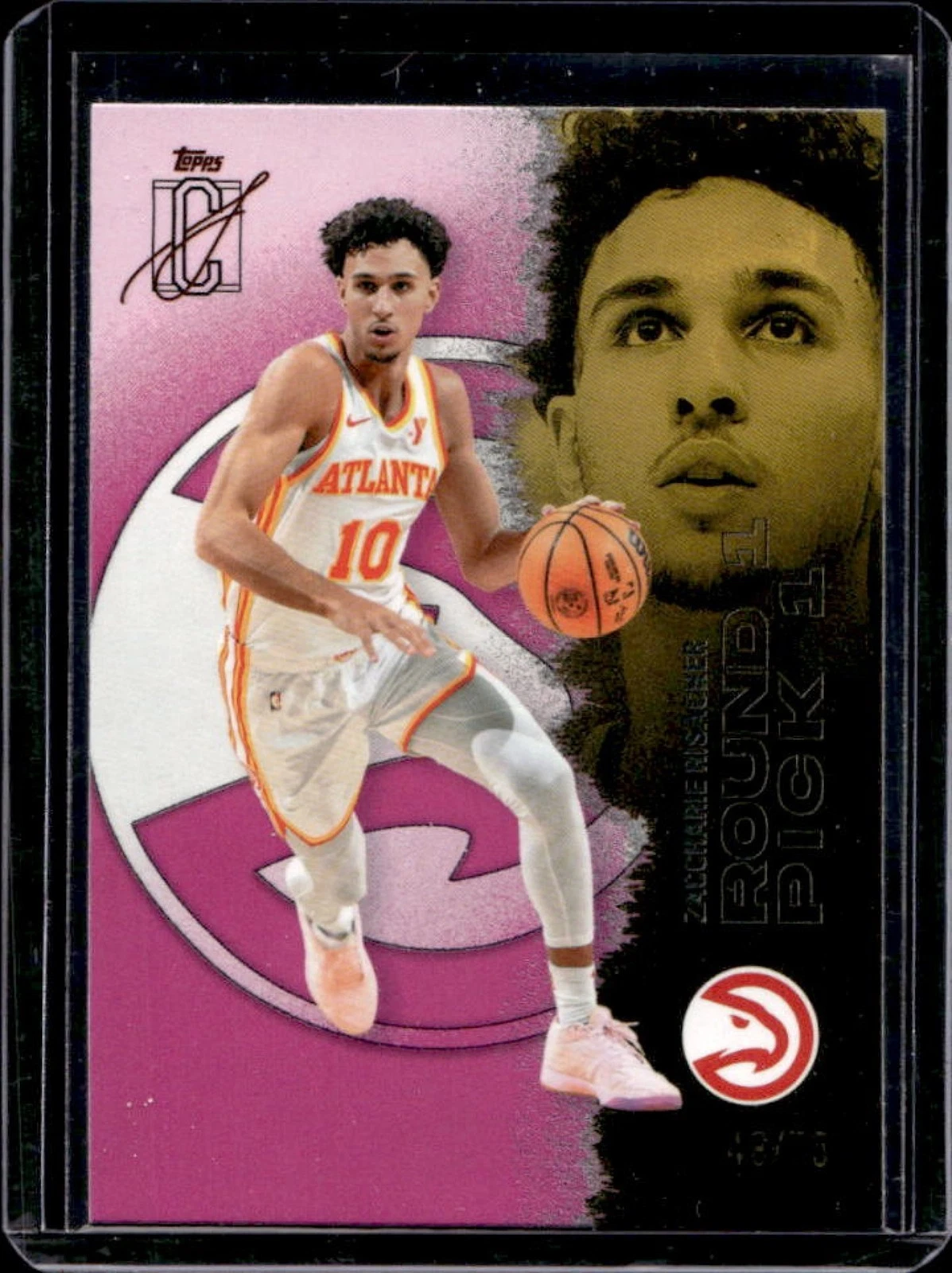 2025-26 Signature Class Zaccharie Risacher Pink Foil /75