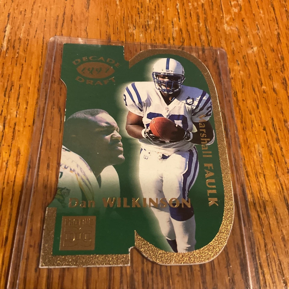 1998 Pro Line DC III Decade Draft Dan Wilkinson Marshall Faulk #DD6 - Image 2 of 3