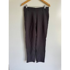 Quince Ultra-Stretch Ponte Straight Leg Pants Chocolate Brown Officecore preppy