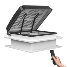 2012 Air Max 14" Vent RV Roof Vent Reversible Exhuast Fan, Ultra Low Sound RV...