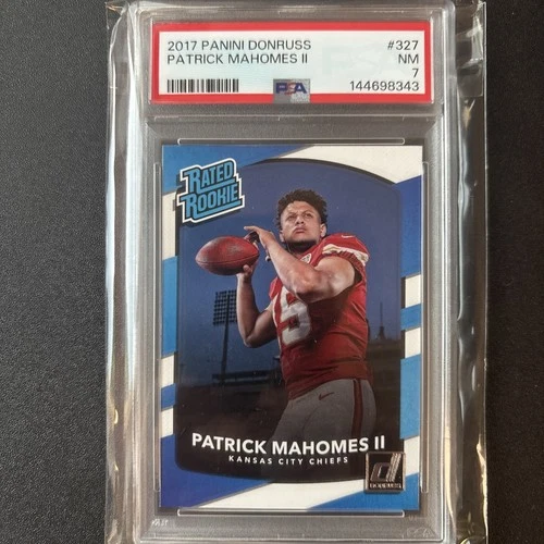 2017 Donruss Patrick Mahomes II Rated Rookie #327 Chiefs PSA 7