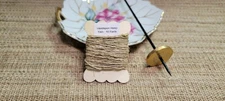 Hemp Yarn, 10 Yards, Hand Spun, Natural Fiber. Bobbin.