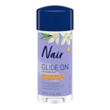 Nair Glide On Hair Removal Cream, Arm, Leg, and Bikini Hair Remover, Depilatory