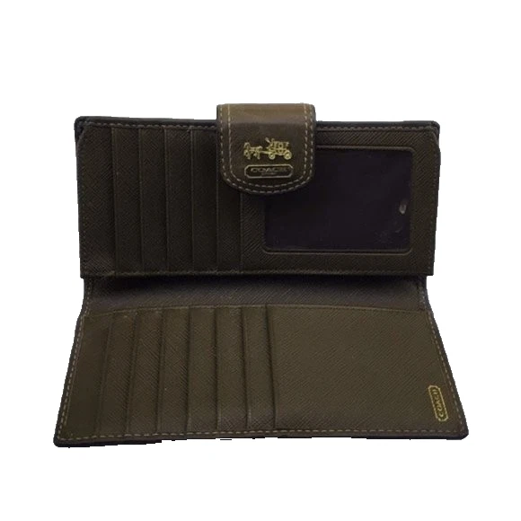 Cartera sin asas Coach Signature logotipo C antigua de lúrex Foto 4 de 4