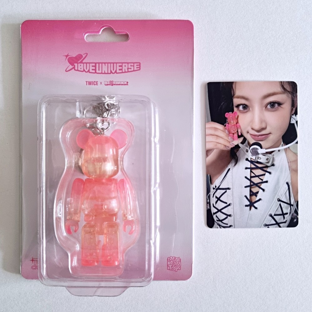 TWICE X BE@RBRICK Limited Edition 100% Photocard Keyring Bearbrick