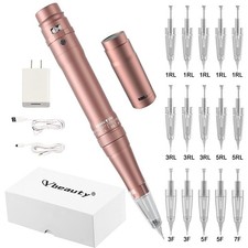 Permanent Eyebrow Makeup Tattoo Machine Kit with 15pcs Mixed Cartridges Needl...