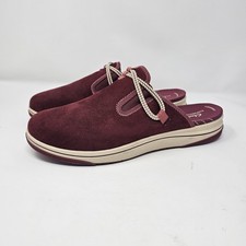 New Clarks Cloudsteppers Slip-On Clog Breeze Port Burgundy Size 10