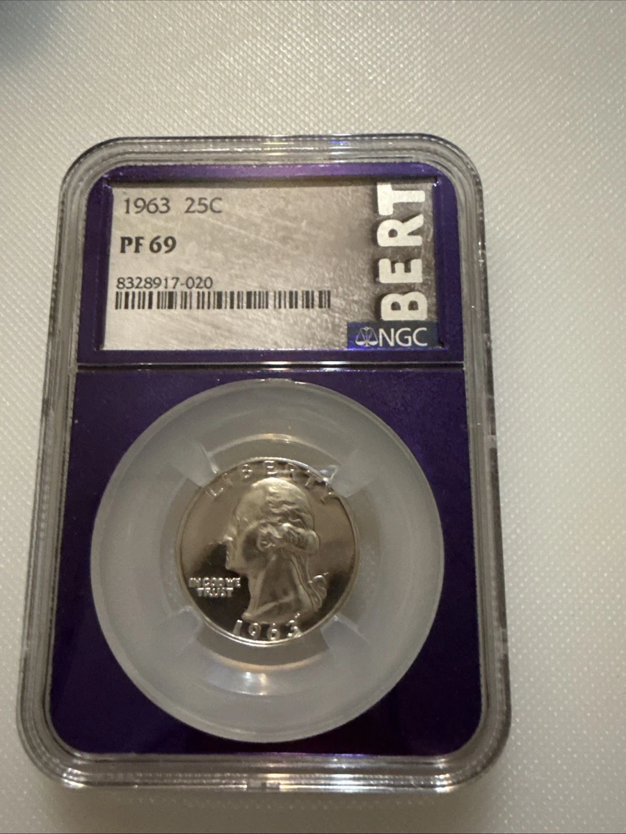 Proof PR 69 Graded 1963 Washington Quarters (1932-1998) for sale