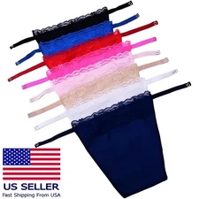 8 Pack Women Lace Cami Clip-on Mock Camisole Overlay Modesty Panel for Low-Cut