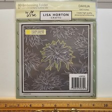 Lisa Horton Crafts Dahlia 6" x 6" 3D Embossing Folder with Die