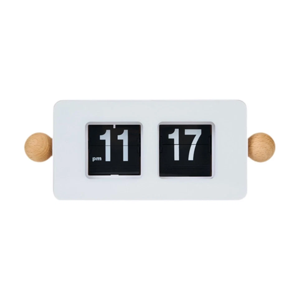 Auto Flip Desk Clock Large Number Display Centerpiece Crafts Home Decor Modern ~ - Image 2 of 4