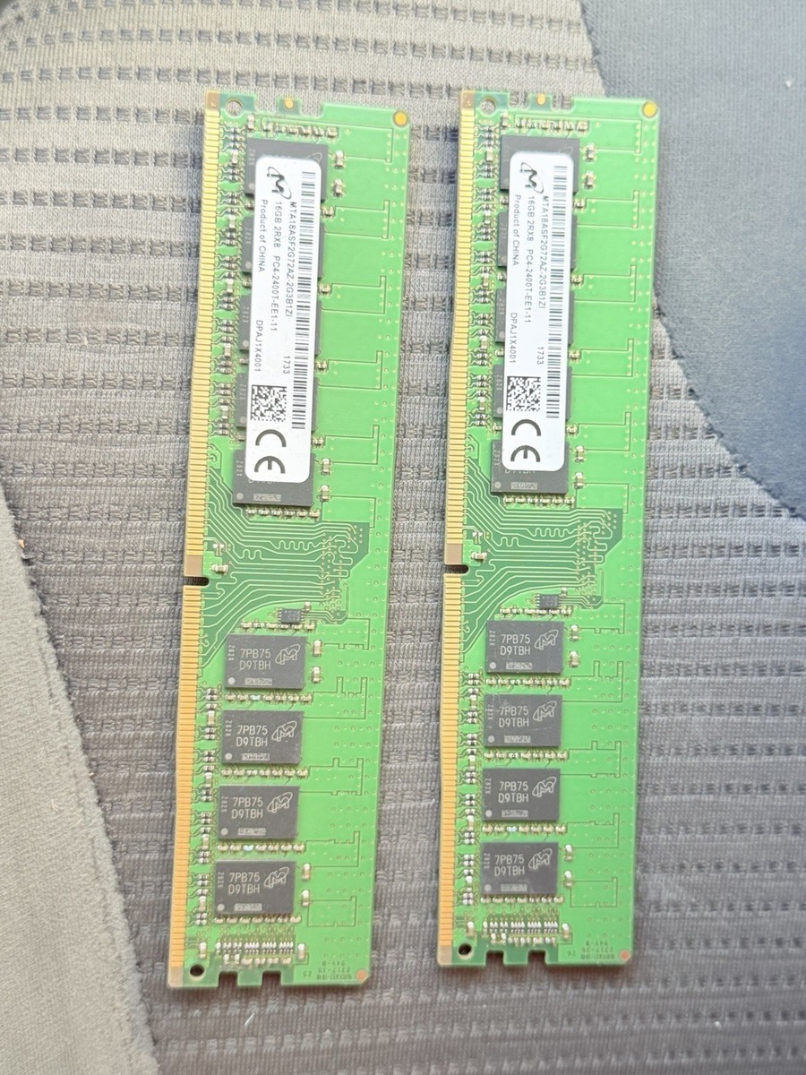 32GB Micron (2X16GB) 2RX8 PC4-2400T DDR4 SERVER MEMORY | eBay
