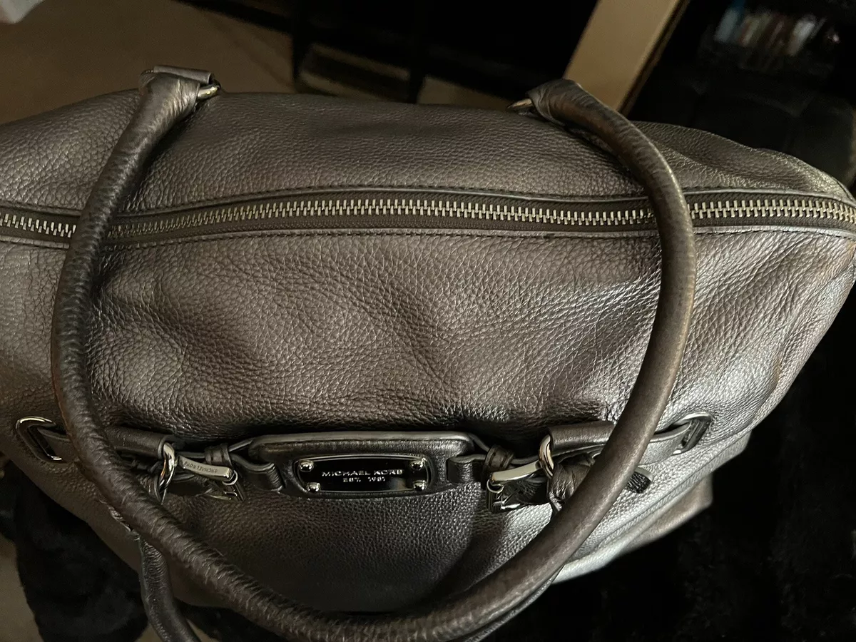 MICHAEL KORS HAMILTON WEEKENDER X LARGE BEAUTIFUL PEWTER PEBBLED