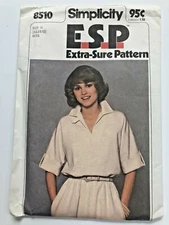 , Simplicity Sewing Pattern 8510 Woman's Dress 6,  8, 10  VTG