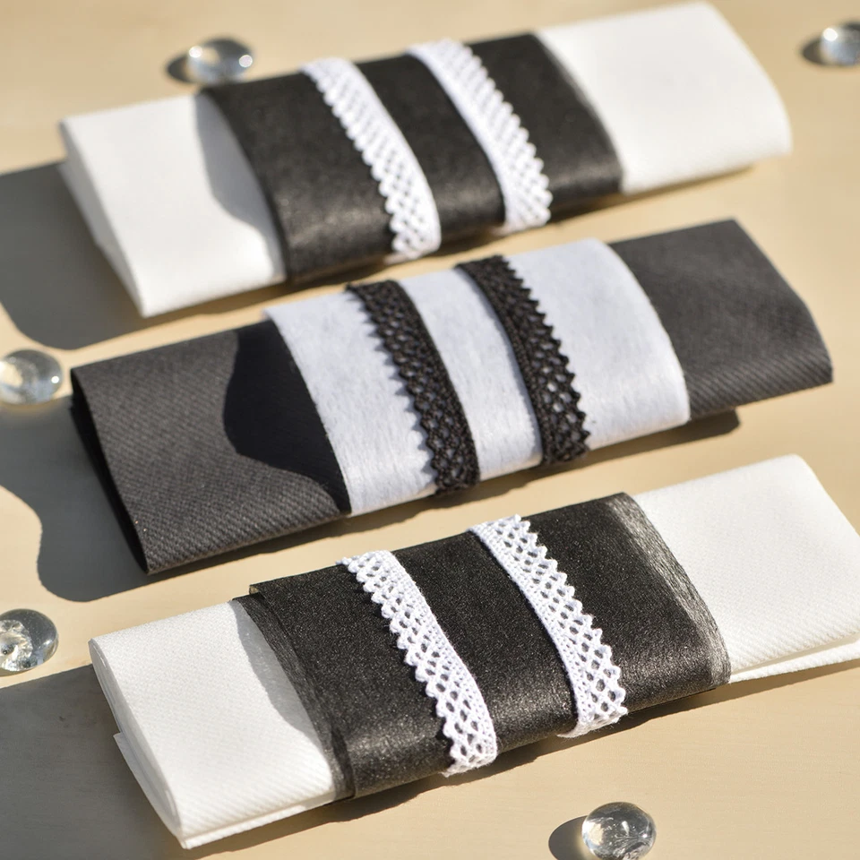 (1,98 €/m) Spitzenband / Dekoband Spitze selbstklebend 15 mm x 3 m - schwarz - Bild 2 von 2