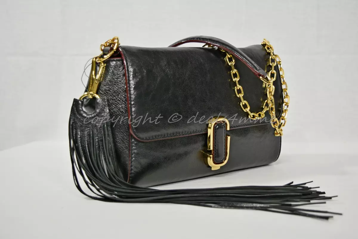 The J Marc Leather Shoulder Bag in Black - Marc Jacobs