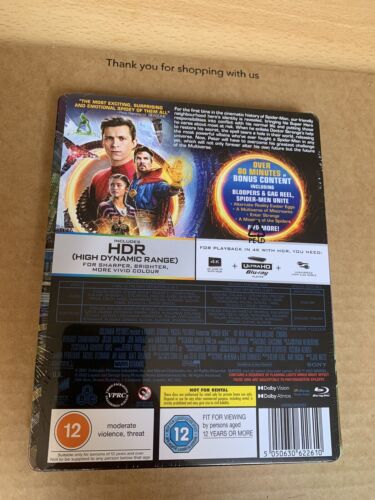 SPIDER-MAN NO WAY HOME 4K UHD Blu Ray STEELBOOK NEW & SEALED ZAVVI UK Marvel - Picture 2 of 4